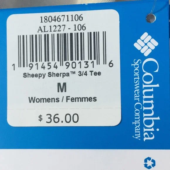 Columbia Women Size Medium 3/4 Sleeve Tee NWT Lamb - Picture 3 of 6